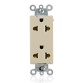 Product Image of Decora Plus Duplex Receptacle, Straight Blade and Europlug, 15A 125/250V 2P, 3W (Ivory)
