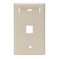 Product Image of Single-Gang Quickport, Wallplate w/ Id Window, 1-port (Ivory)