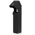 Product Image of 1-Gang 18" Stainless Steel Power Pedestal Kit, Surface Mount Flush Hinged Top (Black)