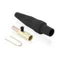 Product Image of 16 Series Taper Nose Cam-Type Female Plug, Contact & Insulator, Detachable, Crimp Tube Termination, #2, #1 AWG, 220A Max, Type 3R When Mated (Black)