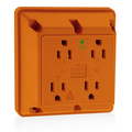 Product Image of 15A 4-in-1 Isolated Ground Quadruplex Receptacle/outlet, Industrial Grade