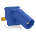Product Image of 16 Series Panel Mount Receptacle, Male, 400A Max, 600V 45 Degree Angle, 1.125"L Threaded Stud Termination, #2-4/0 Cable Range (Blue)