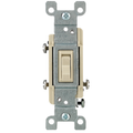 Product Image of 15A 3-way Toggle Co/alr Switch, Grounding (Ivory)
