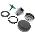 Product Image of Innovator Push Pull Bath Waste Half Kit, Schedule 40 ABS (Brushed Nickel)