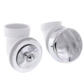 Product Image of Innovator 901 Schedule 40 PVC Bath Waste Half Kit with Foot Push Pull Bathtub Stopper (Chrome Plated)