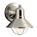 Product Image of Seaside 7.5" 1 Light Outdoor Wall Light w/ Glass Globe (Brushed Nickel)