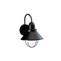 Product Image of Seaside 12" 1 Light Outdoor Wall Light w/ Glass Globe (Black)