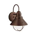 Product Image of Seaside 12" 1 Light Outdoor Wall Light w/ Glass Globe (Olde Bronze)