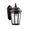 Product Image of Courtyard 11" 1 Light Outdoor Wall Light w/ Clear Seeded Glass in Rubbed Bronze