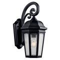 Product Image of Courtyard 17.75" 1 Light Outdoor Wall Light w/ Clear Seeded Glass (Textured (Black)