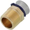 Product Image of 3/4" PEX Press x 3/4" Male Adapter w/ Attached Sleeve (Zero Lead Bronze)