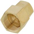 Product Image of 3/8" Female Comp x 1/4" OD Comp Brass Compression Connector, Lead Free