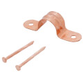 1/2" 2 Hole Solid Copper Tube Strap (Bag of 10)