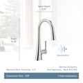 Product Image of Kurv Smart Pulldown Touchless Kitchen Faucet (Chrome), 9126EVC