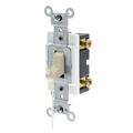 Product Image of 15A, 120/277V Toggle Hospital Call Switch Single-pole AC Quiet Switch, Commercial Spec Grade, Grounding, Side Wired, (Ivory)