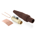 Product Image of 16 Series Taper Nose Cam-Type Female Plug, Contact & Insulator, Detachable, 2/0, 4/0 AWG, 400A Max, Type 3R When Mated (Brown)