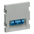 Product Image of Duplex Sc Angled Fiber Adapter MOS Module, Zirconia Ceramic Sleeve, 2 Units High (Gray)