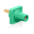 Product Image of 16 Series Female Panel Receptacle, Cam-Type, 90-Degree, Threaded Stud Length, 1.5", Taper Nose, 400A Max, Cable Range, #2 to 4/0 AWG (Green)