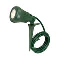 Product Image of 6' 3.4W 5 LED Plastic Flood Light With Ground Stake And Plug, Green Finish, For Outdoor Use, Head Pivots 180-Degree