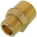 Product Image of 1/2" x 3/8" MIP Brass Reducing Barstock Hex Nipple (Lead Free)