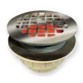 Product Image of Innovator Testable PVC Shower Drain, Testable to 5 Floors or 22 PSI (Brushed Nickel)