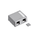 Product Image of Surface-mount Quickport, Box, Plenum-rated, 2-port (Gray)