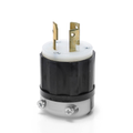 Product Image of 30A, 125/250V Non-NEMA, 3P, 3W, Locking Plug, Non-Grounding (Black/White)