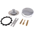 Product Image of Universal NuFit Push Pull Bathtub Stopper with Grid Strainer, Innovator Overflow Faceplate, w/ all 3 pins (Chrome Plated)