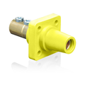 Product Image of 16 Series Female Panel Receptacle, Cam-Type, 90-Degree, Double Set Screw, Taper Nose, 400A Max, 2/0-4/0 AWG (Yellow)