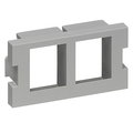 Product Image of 2-port MOS Quickport, Adapter, 1 Unit High (Gray)
