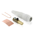Product Image of 18 Series Cam-Type Male Detachable Plug, Single Set Screw Termination, Ball Nose, #2 2/0 AWG, 300A Max (White)