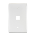 Product Image of Midsize Single-Gang Quickport, Wallplate, 1-port (White)
