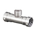 Product Image of 3/4" x 3/4" x 3/4" Press x Female MegaPress 304 FKM Stainless Steel Tee (P x P x F)