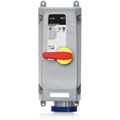 Product Image of 60A, 240V 3-Phase, 3P, 4W, LEV Series IEC 60309-1 & 60309-2 Pin & Sleeve Mechanical Interlock, IP66/IP67/IP68/IP69K, Watertight, Fused (Blue)
