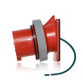 Product Image of 30A, 277/480V 3-Phase, 4P, 5W, LEV Series IEC 60309-1 & 60309-2 Pin & Sleeve Inlet, IP66/IP67/IP68/IP69K, Watertight, Red