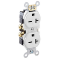 Product Image of 20A, 250V Duplex Receptacle/outlet, Commercial Grade, Self-grounding (White)