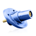 Product Image of 17 Series Female Panel Receptacle, Cam-type, 30-degree, Taper Nose, Threaded Stud, 250-750MCM, 690A (Blue)