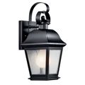 Product Image of Mount Vernon 12.5" 1 Light Outdoor Wall Light w/ Clear Seeded Glass (Black)
