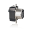 Product Image of 50A, 250V DC/600V AC, Non-NEMA, 3P, 4W (Black) & White Locking Flush Mount Receptacle, Grounding (Black)