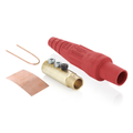Product Image of 16 Series Taper Nose Cam-Type Female Plug, Contact & Insulator, Set Screws Pre-installed, 2/0, 4/0 AWG, 400A Max, Type 3R When Mated, Red
