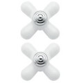 Product Image of Monticello Replacement Handle Knob Kit (Porcelain w/ Chrome), 97434