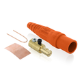 Product Image of 16 Series Taper Nose Cam-Type Male Plug, Contact & Insulator, Detachable, 2/0, 4/0 AWG, 400A Max, Type 3R When Mated (Orange)
