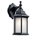 Product Image of Chesapeake 11.75" 1 Light Outdoor Wall Light w/ Satin Etched Glass (Black)
