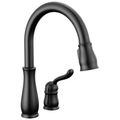Product Image of Leland 1 Handle Pull-down Kitchen Faucet (Matte Black)