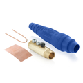 Product Image of 18 Series Cam-Type Female Detachable Plug, Ball Nose, 2/0 4/0 AWG, 400A Max (Blue)