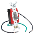 Product Image of 20A, 120/277V Toggle Pigtail Single-pole AC Quiet Switch, Heavy Duty Spec Grade, Grounding, Wire Lead 6-inch Wired (Gray)