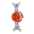 Product Image of 15A, 277V NEMA L7-15R, 2P, 3W, Single Locking Receptacle, Isolated Ground (Orange)