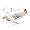 Product Image of 17 Series Female Panel Receptacle, Cam-type, 30-degree, Taper Nose, Threaded Stud, 250-750MCM, 690A (White)