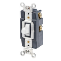 Product Image of 20A, 120/277v, Toggle 2-throw Ctr-off Maintained Contact 1-pole AC Quiet Switch (White)