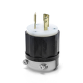 Product Image of Locking Plug, 20A, 600V Industrial Grade (Black) & White